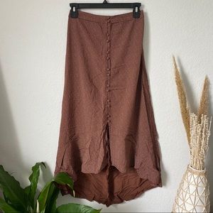 A&F hi-lo button front midi skirt